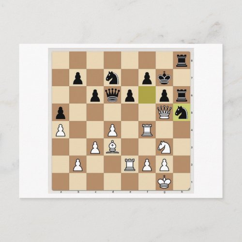 White to move and has the advantage. Chess  Postcard