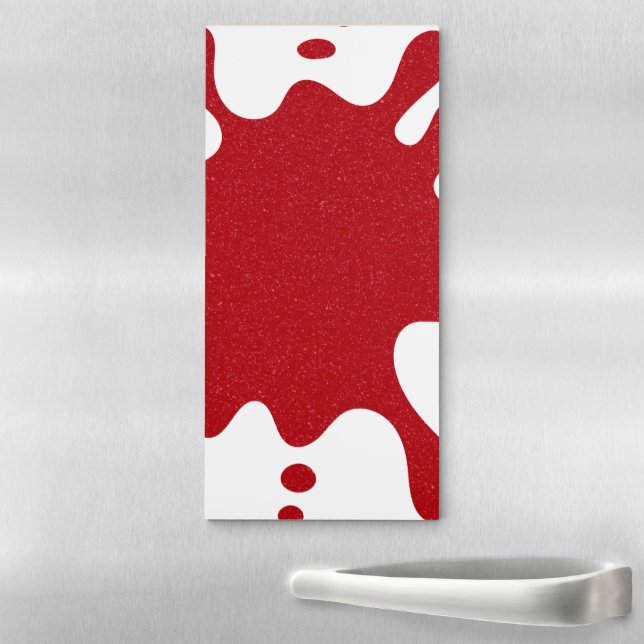 White & Tomato Red Splash Magnetic Pad – Customize (In Situ)