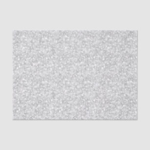 White Tones Faux Glitter & Sparkles Pattern Tissue Paper