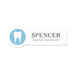 White tooth any color modern dentist dental name tag White tooth any color modern dentist dental name tag