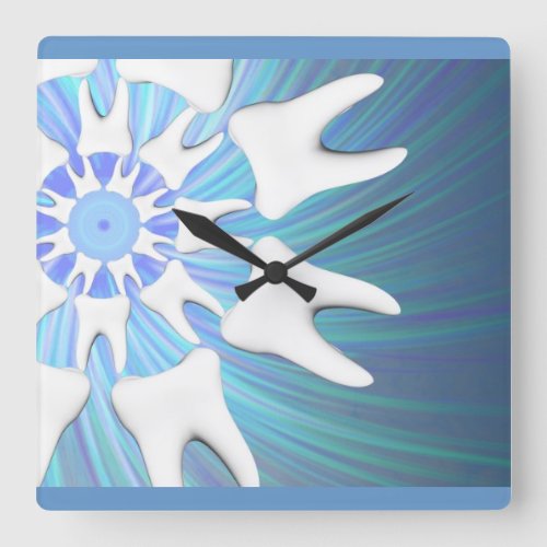 White Tooth Round Spin Dentist Wall Clock