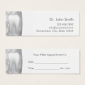 White Tooth Silver Mini Dental Appointment (Front & Back)