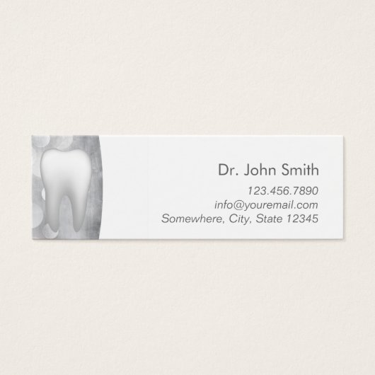 White Tooth Silver Mini Dental Appointment (Front)