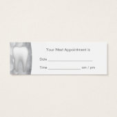 White Tooth Silver Mini Dental Appointment (Back)