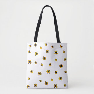 White Tote with Yellow Flowers