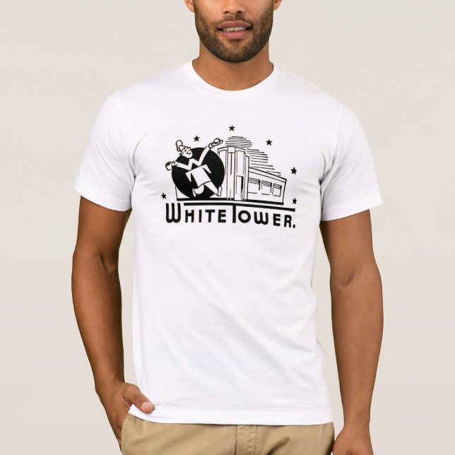 white tower hamburgers T-Shirt (Front)
