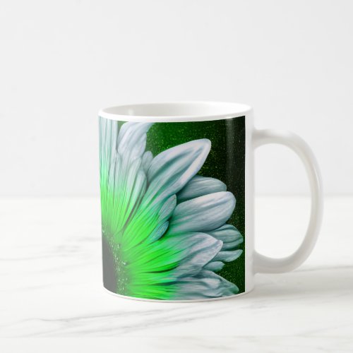 White Toxic Green Flower Coffee Mug