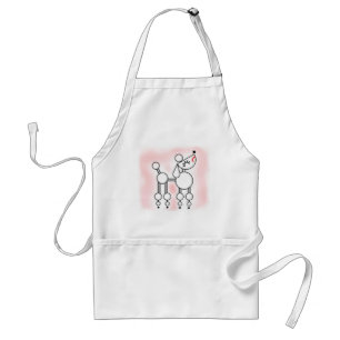 White Toy Poodle Apron