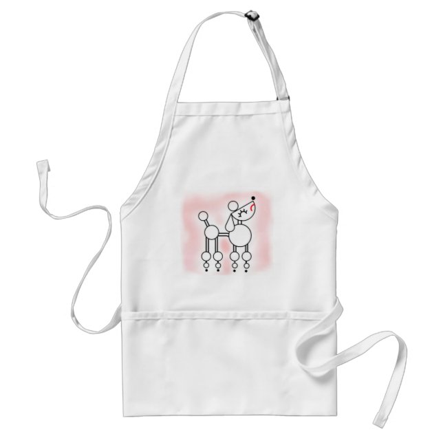 White Toy Poodle Apron (Front)