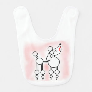 White Toy Poodle Baby Bib