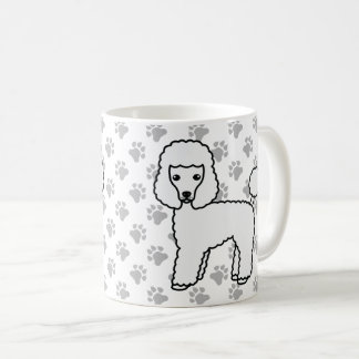 White Toy Poodle Cute Cartoon Dog Coffee Mug