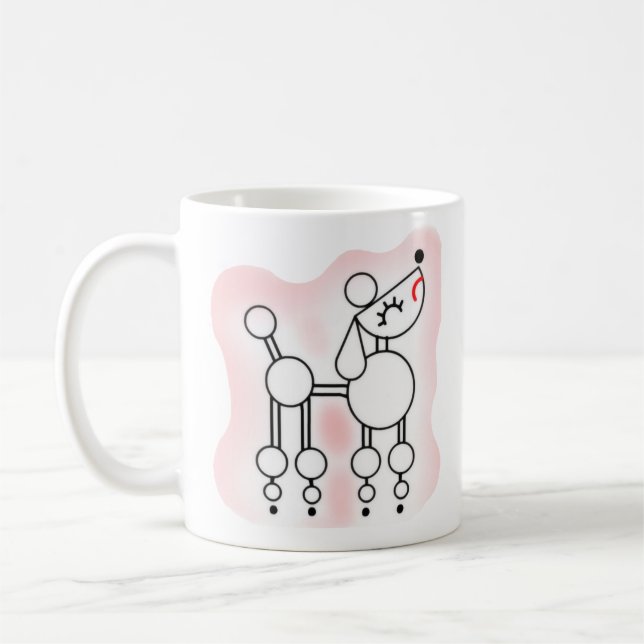 White Toy Poodle Mug (Left)