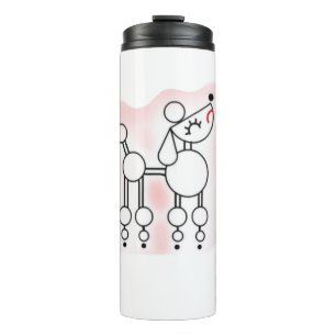 White Toy Poodle Thermal Tumbler