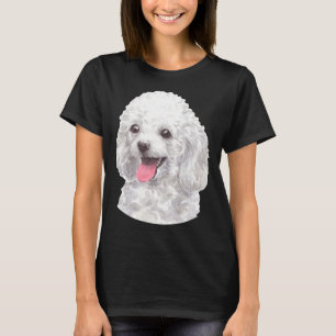White Toy Poodle Watercolor Art T-Shirt