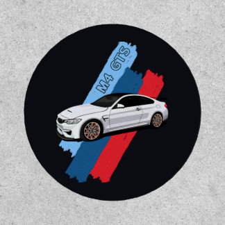 White Track Beast Performance Racing Stripes Patch