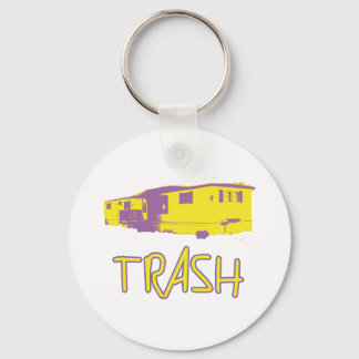 White Trailer Park Trash Poor Dumb Redneck Keychain