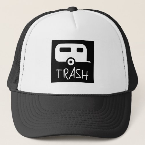 White Trailer Park Trash Poor Dumb Redneck Trucker Hat