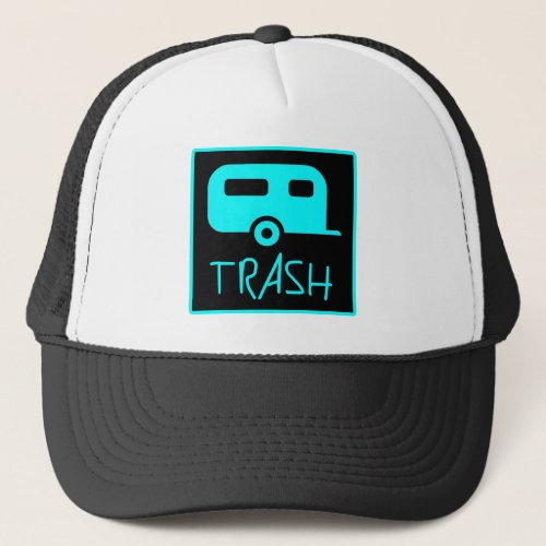 White Trailer Park Trash Poor Dumb Redneck Trucker Hat