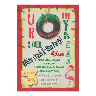 white trash invitations zazzle