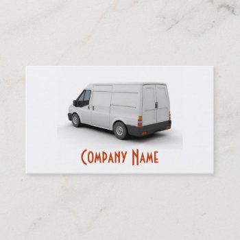 White Transit Van Business Card by Kjpargeter at Zazzle