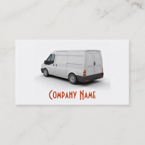 White Transit Van Business Card
