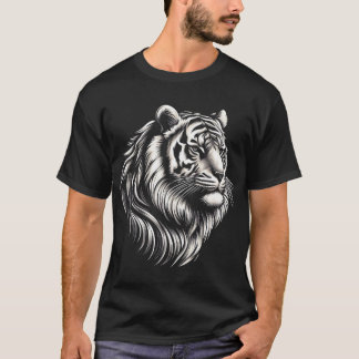 White transparent background tiger face T-Shirt