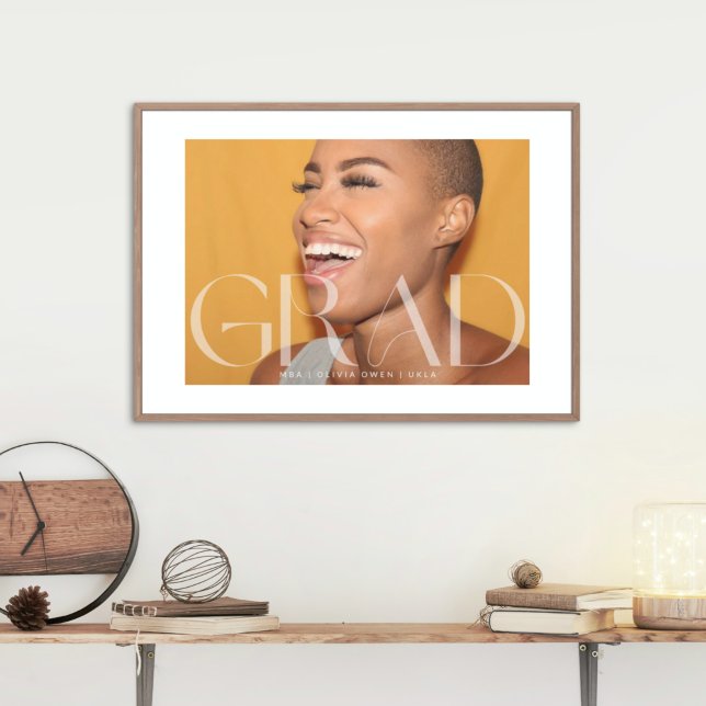 White Transparent Modern Photo Grad 2024 School Poster (Creator Uploaded)