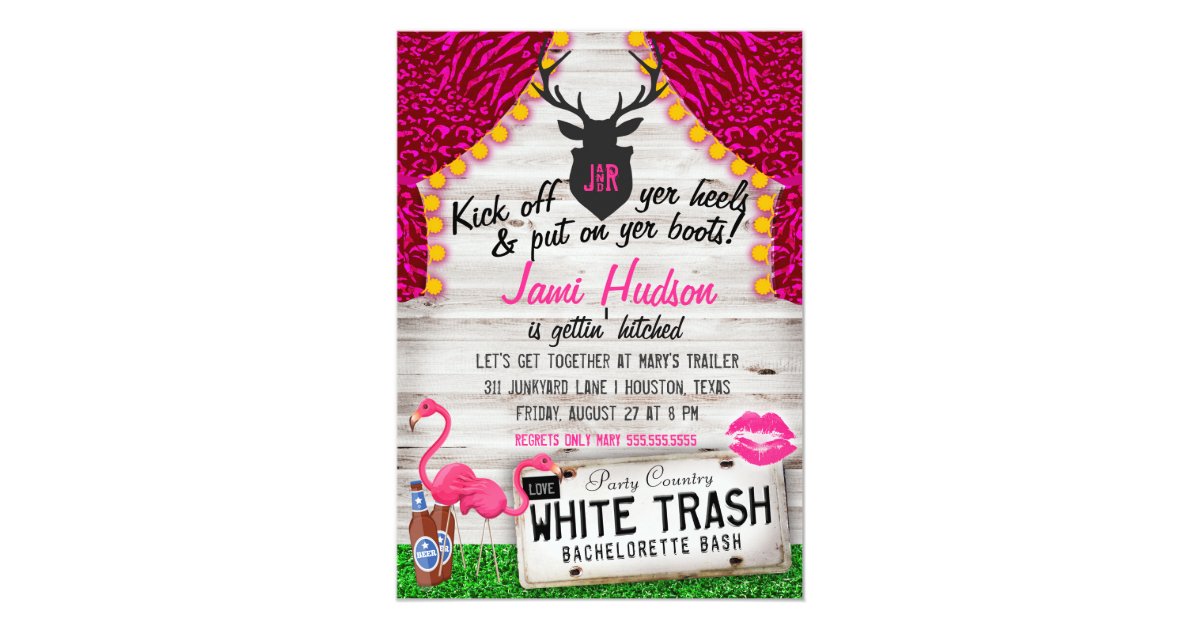 White Trash Bash Invitation Template Free
