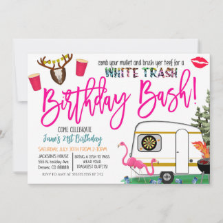 White Trash Bash Invitation