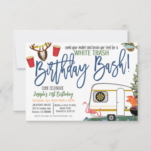 White Trash Bash Invitation