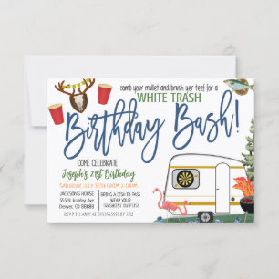 White Trash Bash Invitation