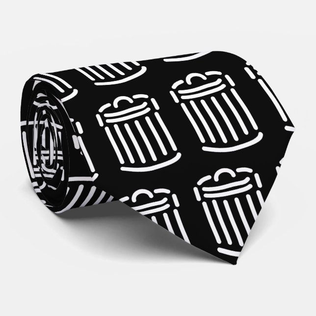 White Trash Can Symbol Tie (Rolled)