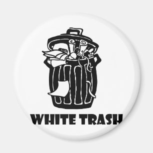 White Trash Garbage Can Magnet