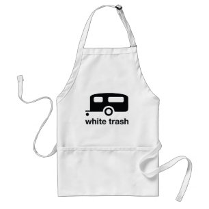 White Trash trailer icon - trailer park Adult Apron