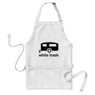 White Trash trailer icon - trailer park Adult Apron