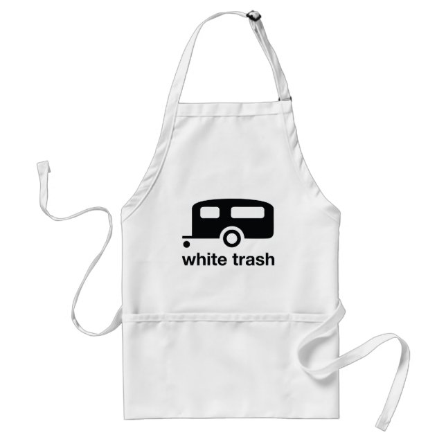 White Trash trailer icon - trailer park Adult Apron (Front)