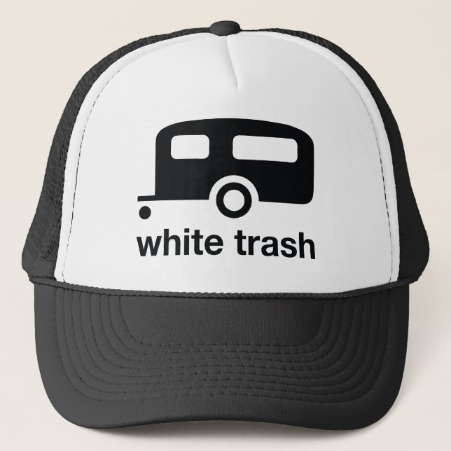White Trash trailer icon - trailer park Trucker Hat (Front)