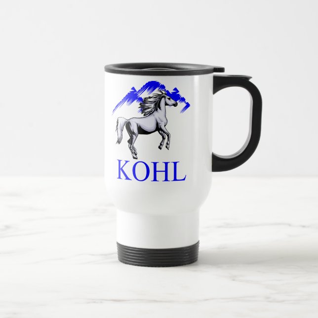 White Travel Mug w/ Kohl Logo (Right)