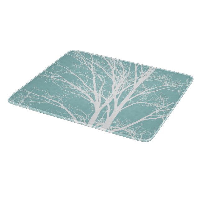 White Tree Branches Cutting Board (Corner)