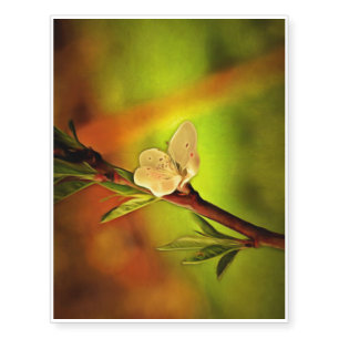 White tree flower painting temporary tattoos