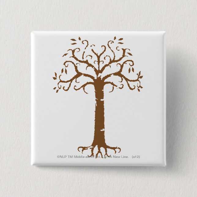 White Tree of Gondor Pinback Button (Front)