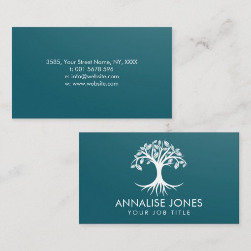 White Tree of life Business Card | Zazzle