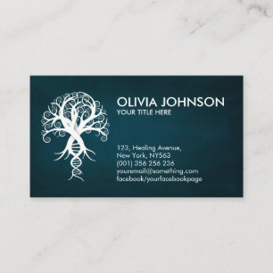 White Tree of Life - Evolution DNA Business Card