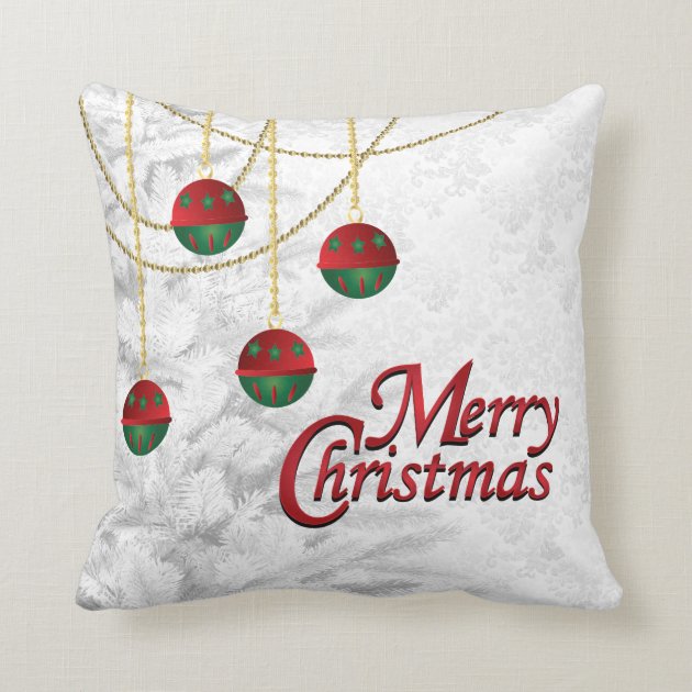 red and white christmas pillows