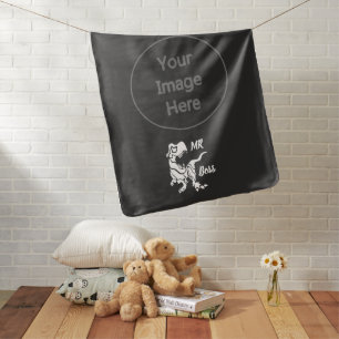 White Trex the Boss Dino Baby Blanket