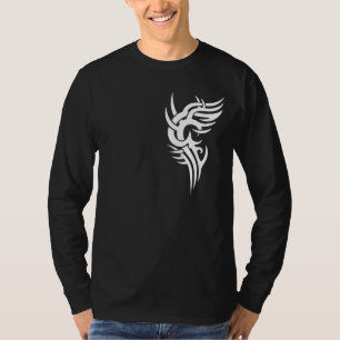 White Tribal 2 Piece Chest Design 4 T-Shirt