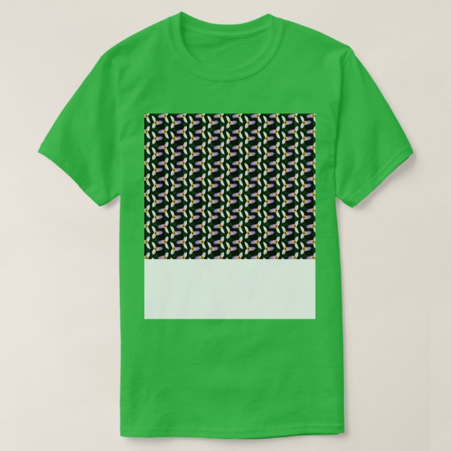 white trillium dark background tinted pattern T-Shirt (Design Front)