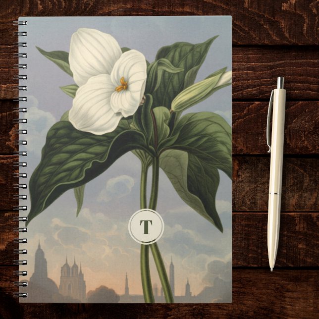 White Trillium Flower in Temple of Flora Style Notebook (Creator Uploaded)