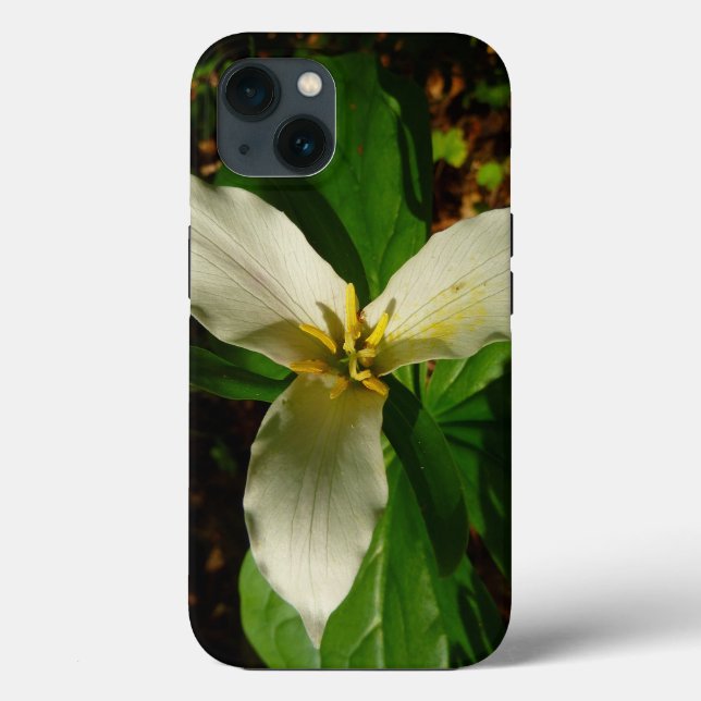 White Trillium Flower Spring Wildflower Case-Mate iPhone Case (Back)