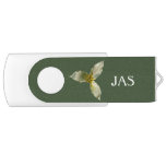 White Trillium Flower Spring Wildflower Flash Drive